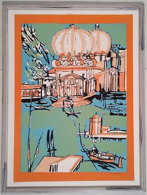 BRINDISI REMO Roma (Roma) 1918 Venezia Retouch&egrave; su carta 70,00x50,00 Firma in... - BRINDISI 