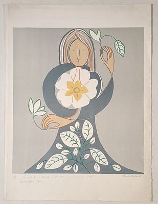 RICHARDS FRANCES Inghilterra (Inghilterra) 1903 Hieratic Floral figure 1975... - RICHARDS FRANCES 