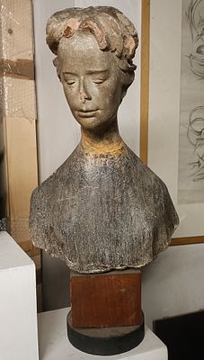 MESSINA FRANCESCO Linguaglossa (Catania) Busto 1950 Scultura in terracotta... - MESSINA FRANCESCO 