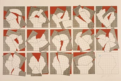 ANGELO CAGNONE - Senza titolo. 1970 50x50cm Litografia su carta es. 5/125 Firma e tiratura in 