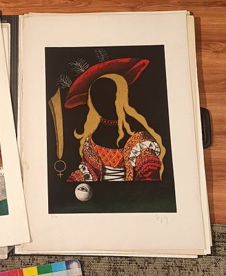 SERGIO FERGOLA - Senza Titolo. 1975 70x70cm Litografia a colori es. 1/100 Firma e tiratura in 