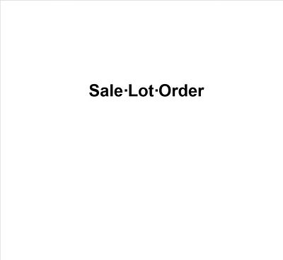 About the Sale & Sale Order. "This is a Live ONLINE ONLY auction." "Sale order:" "Advertising - 