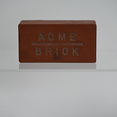 Acme Brick Advertising Paperweight - Red Brick. 1950s Acme Brick Paperweight Malvick, Arkansas. 