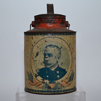 Admiral Dewey Blend Coffee Tin Advertising Container. Admiral Blend Coffee distributed by 