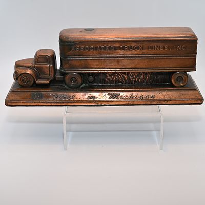 Associated Truck Lines - First in Michigan - Advertising Paperweight. A replica of one of the 