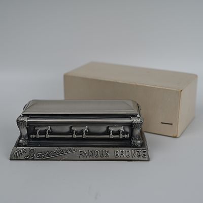 Boyertown Famous Bronze Coffin Salesman Sample NIB. The Boyertown - Philadelphia - New York City 