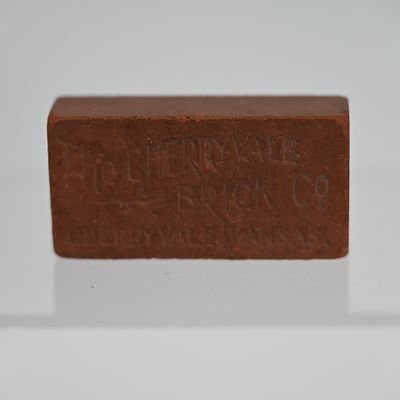 Cherryvale Brick Co Salesman Sample Brick. The Cherryvale Brick Co Cherryvale Kansas. Per 