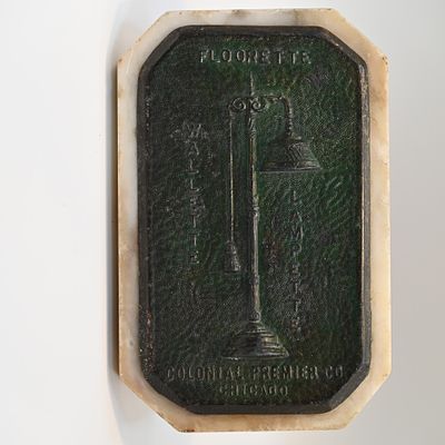 Colonial Premier Co Advertising Paperweight. A paperweight from the Colonial Premier Co. Chicago 