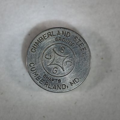 Cumberland Steel Ground Shafts Advertising Paperweight. Marked Cumberland Steel Ground Shafts - 