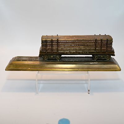 Crown Willamette Paper Co Advertising Paperweight. Crown Willamette Paper Co railroad log car on 