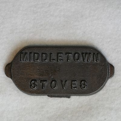 Middletown Stoves Griddle Paperweight. Marked Middletown Stoves on bottom and J.A. Walker 48 N 