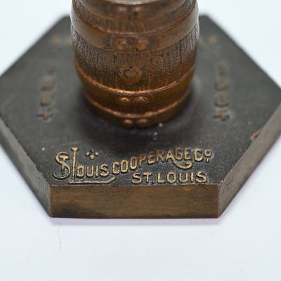 St Louis Cooperage Co 50th Anniversary 1934 Paperweight. Marked 1884 - 1934. St Louis, Missouri. 