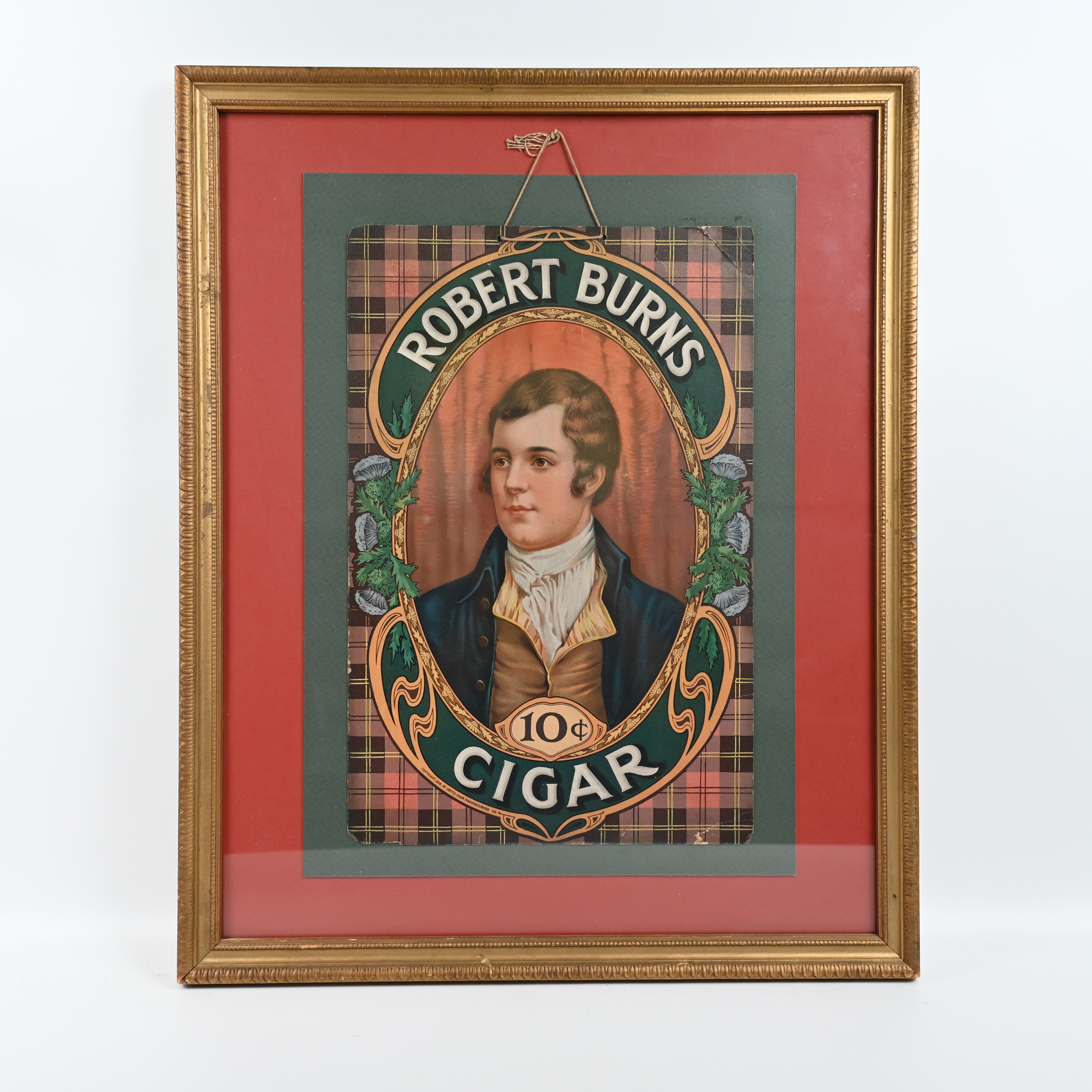 Robert Burns Cigar Cardboard Sign