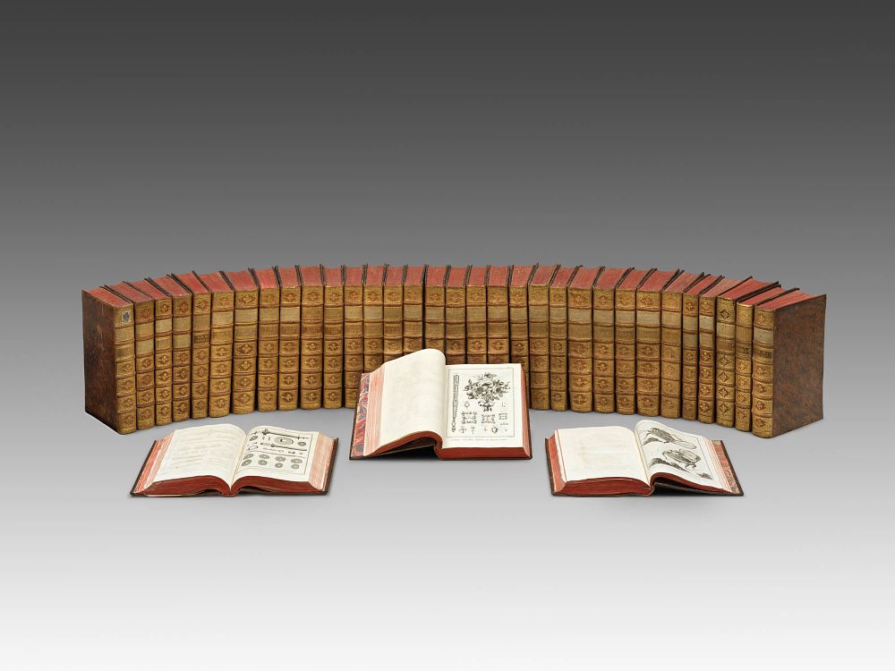 Denis Diderot 1713–1784 and Jean-Baptiste Le Rond d'Alembert 1717–1783 
Encyclop&eacute;die, ou 