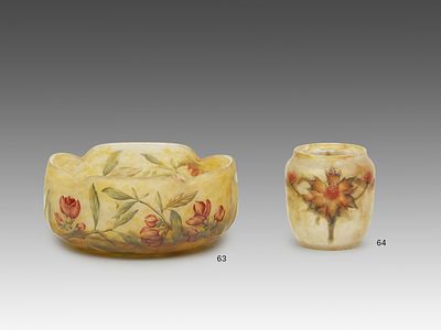 Gabriel Argy–Rousseau 1885–1953 Vase &laquo;chardon&raquo; (thistle), 1915 P&acirc;te de verre, colorless signed 