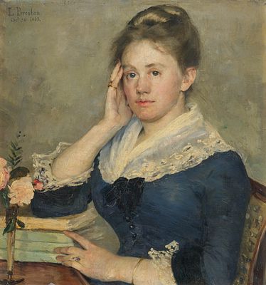 Louise-Catherine Breslau 1856–1927 Portrait of Miss Anna Fierz, 1883 Oil on canvas signed and 