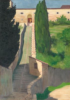 F&eacute;lix Vallotton 1865–1925 The staircase of the San Marco convent, Perugia, 1913 Oil on canvas 