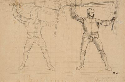 Ferdinand Hodler 1853–1918 Standard Bearer Pencil on paper monogrammed and illegibly inscribed 