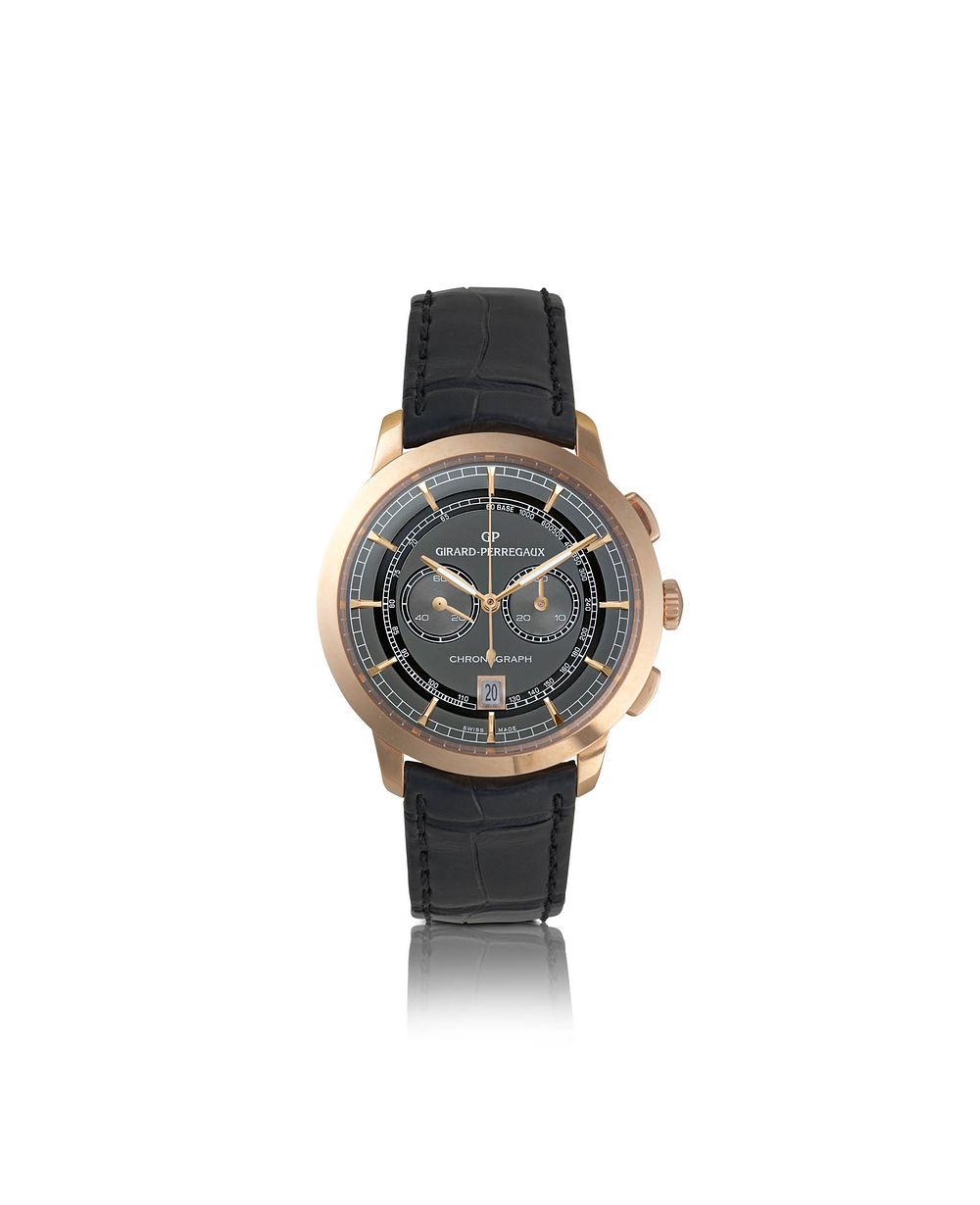 Girard-Perregaux
Ref. 49529, No. 45, circa 2014
A 18k rose gold chronograph wristwatch
with 
