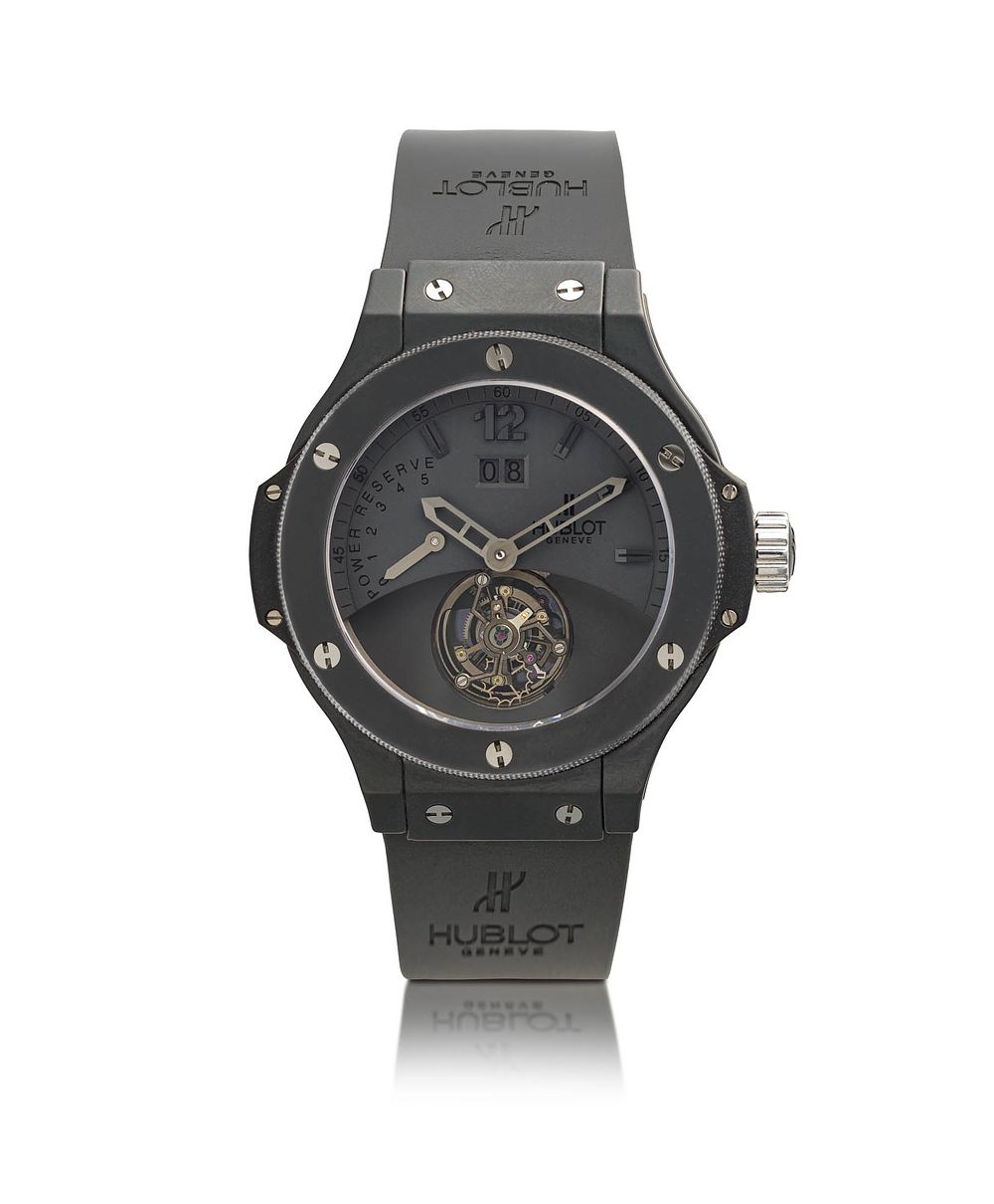 HublotNo. 302 – Limited Edition No. 49/50A black ceramic tourbillon wristwatch with 5 days 