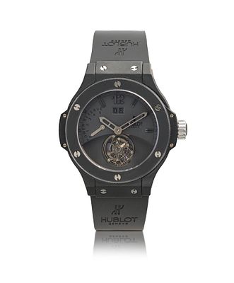 HublotNo. 302 – Limited Edition No. 49/50A black ceramic tourbillon wristwatch with 5 days 