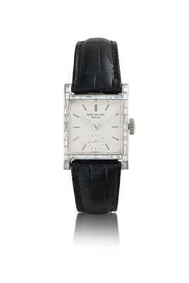 Patek PhilippeRef. 2496, No. 749058/516612Sold on October 5th, 1959A platinum manual winding 