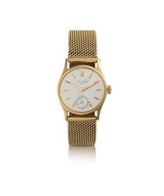 Patek Philippe Calatrava, Ref. 96 No. 964524/302016, circa 1950 A 18k yellow gold manual 