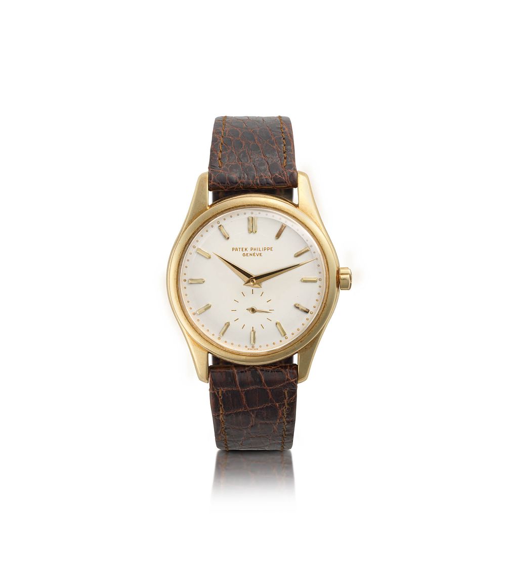 Patek Philippe 
Ref. 2526, No. 760 031/674 989 
Circa 1953 
A 18k yellow gold wristwatch with 
