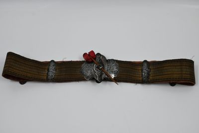 Russia Caucasus Jewish wedding belt silver 84, Nilo, signed. 
Gold and silver thread wedding 