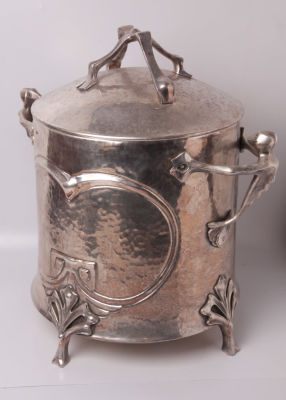 A unique and special item, a silver-plated rabbit rabbit vessel, Germany, WMF, early 1920s 