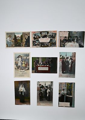 Happy New Year postcards - Germany. 
9 Happy New Year postcards, printed in Germany. 