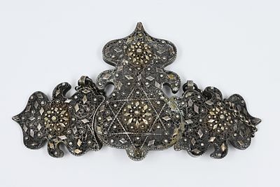 A magnificent silver buckle decorated with the Star of David - Ottoman Empire 
Large silver 