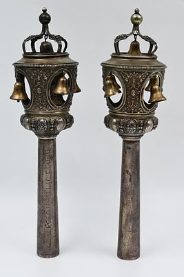 Torah scroll pomegranates, Posen 
Torah scroll pomegranates, made of gilded silver. Germany 