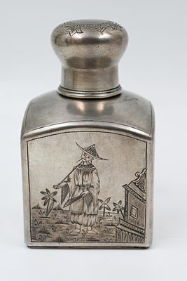 Russian Silver Tea Bottle 
Art Nouveau silver tea bottle made in Russia. Decorated with 