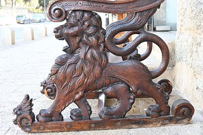 Angel Chair, Germany, late 18th century 
A rare wooden chair of its kind and of an unparalleled 