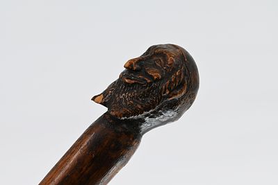 Anti-Semitic walking stick. Europe. Early 20th century. 
Anti-Semitic walking stick with a 