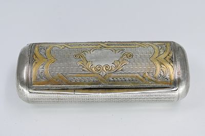 Antique Silver Tobacco Box 
An antique and high-quality silver tobacco box, Europe, stamped 