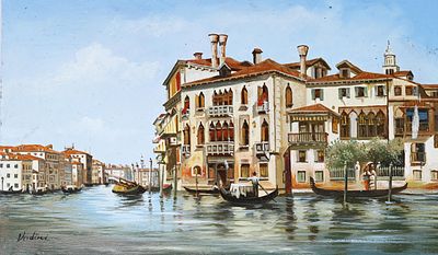 Veidini, אמן לא מזוהה - ונציה, איטליה, שמן על נחושת, ציור עתיק. 
25.5x15.5 ס', ללא מסגרת