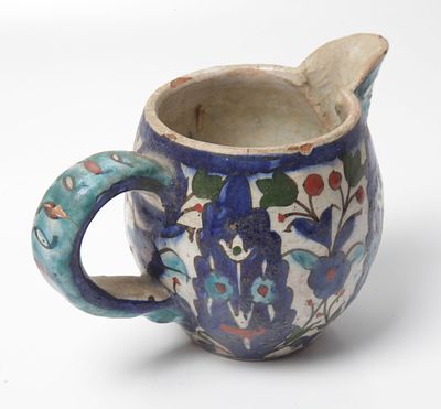 ספל קרמיקה ארמנית , ירושלם 1948-1925, חתום, הסדנה המשותפת של מגרדיש קרקשיאן ונשן באליאן, חרס 