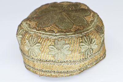 Head covering, North African Jewry. 
A man's head covering (kipa), North African Jewry 