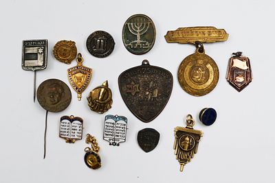 Thirteen Symbols and Pins – Zionist Organizations and Youth Movements 
Thirteen Symbols and 