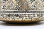 Large bowl made of brass in Damascus work decorated with Damascus work with silver inlay and Image - 3