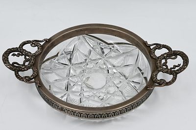 Imperial Russian Silver Plate 
Special item - FABERGE Imperial Russian Silver Plate 84 Antique 