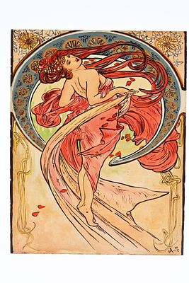 Handmade painting Art Nebo. France. 1920s. Oil on copper panel. marked. Dimensions: 23X18 cm.