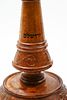 A pair of large and impressive candlesticks made of olive wood, decorated by hand in the holy Image - 5