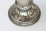 Pair of large "pomegranates" for a Torah scroll - Vienna.weight: 875 grams. 
A pair of silver Image - 5