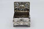 Etrog box. Silver 13. Altwein, circa 1862 
Etrog box, made of silver 13, signed and dated. 
4 Image - 2