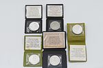 A set of silver coins and medals of the government company. 
A set of silver coins and medals Image - 1
