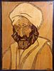 A marquetry work with a portrait description of a Yemenite Jew, signed "Bezalel Jerusalem" Image - 2