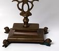 A five-reed lamp for a synagogue, Poland , the body of the lamp is decorated with open flora Image - 6